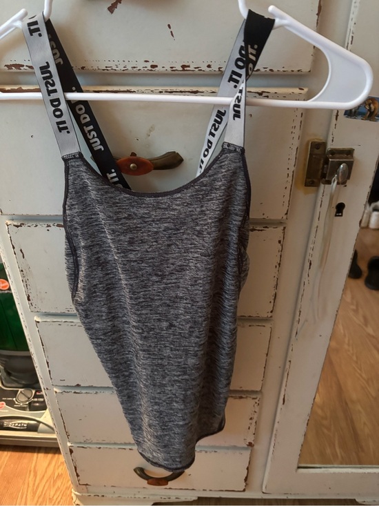 Nike Tops - Nike Heather Grey Tank with Branded 'Just Do It' Straps
